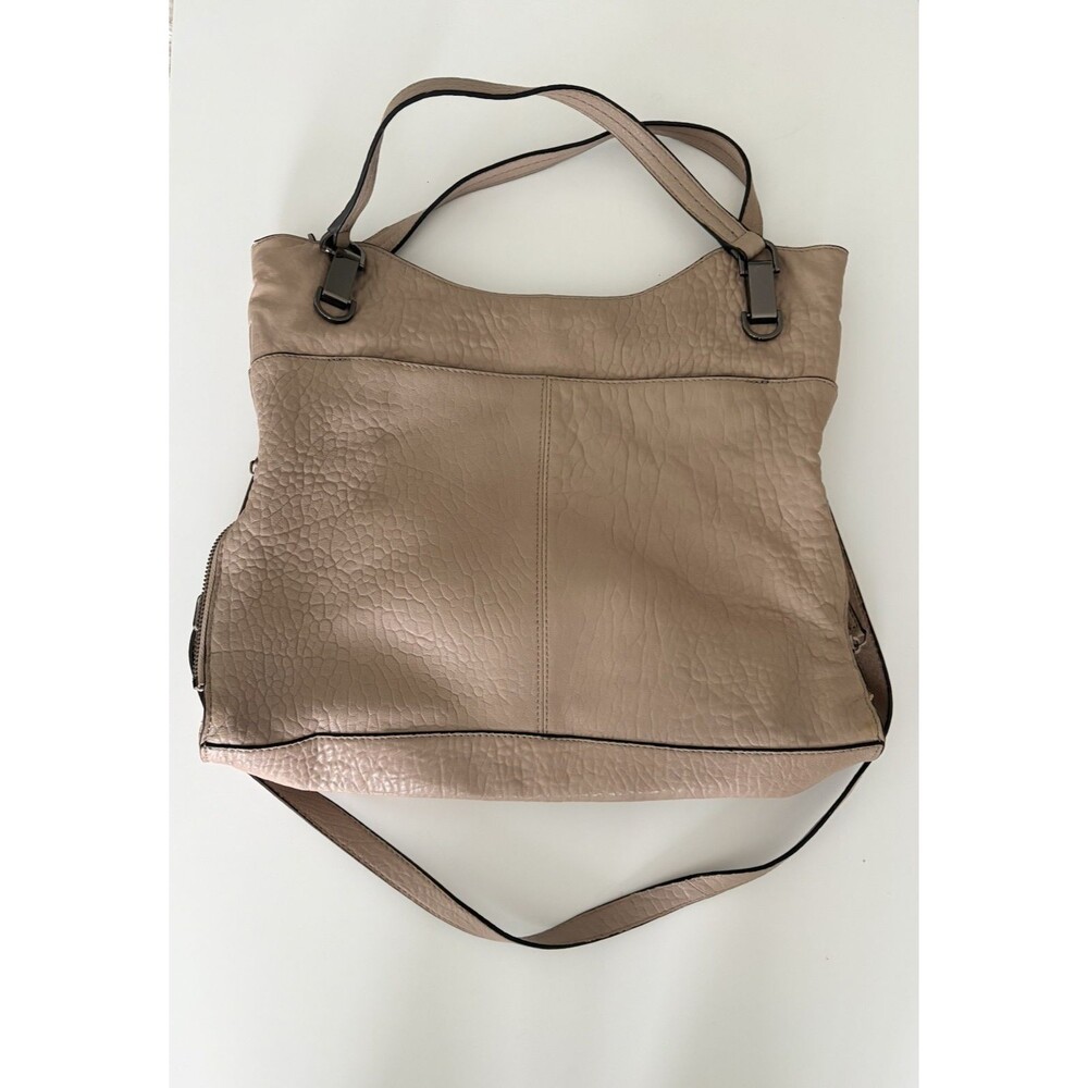 Vince Camuto Eliza Tote Chateau Taupe GenuineLamb Leather Pebbled Hobo Bag